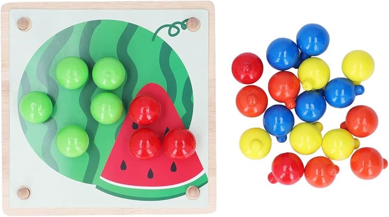 لعبة أحجية أظافر الفطر مع 25 خرزة و10 بطاقات، لعبة تعليمية مطابقة الألوان للأطفال بعمر 3 سنوات - Image 4